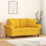 Cojines decorativos 2 uds tela amarillo claro 40x40 cm de , Cojines - Ref: Foro24-349476, Precio: 17,18 €, Descuento: %