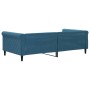 Blue velvet sofa bed 100x200 cm by , Beds and slatted bases - Ref: Foro24-354250, Price: 222,99 €, Discount: %