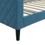 Blue velvet sofa bed 100x200 cm by , Beds and slatted bases - Ref: Foro24-354250, Price: 222,99 €, Discount: %