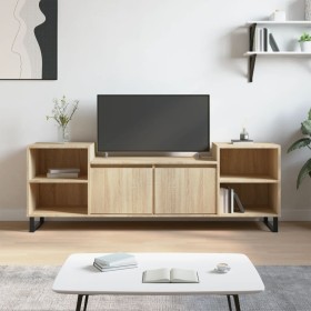 Mueble para TV madera contrachapada roble Sonoma 160x35x55 cm de , Muebles TV - Ref: Foro24-831351, Precio: 80,50 €, Descuent...