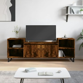 Mueble para TV madera contrachapada roble ahumado 160x35x55 cm de , Muebles TV - Ref: Foro24-831353, Precio: 93,78 €, Descuen...