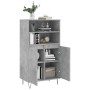 Hohes Sideboard aus betongrauem Sperrholz, 60 x 36 x 110 cm von , Sideboards - Ref: Foro24-831488, Preis: 71,63 €, Rabatt: %