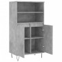 Aparador alto madera contrachapada gris hormigón 60x36x110 cm de , Aparadores - Ref: Foro24-831488, Precio: 71,63 €, Descuent...