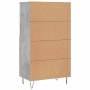 Aparador alto madera contrachapada gris hormigón 60x36x110 cm de , Aparadores - Ref: Foro24-831488, Precio: 71,63 €, Descuent...