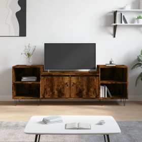 TV stand made of smoked oak plywood, measuring 160x35x55 cm. by , TV Furniture - Ref: Foro24-831345, Price: 82,99 €, Discount: %