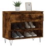 Smoked oak plywood shoe cabinet 70x36x60 cm by , Shoe racks and shoe organizers - Ref: Foro24-831441, Price: 44,99 €, Discoun...