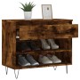 Smoked oak plywood shoe cabinet 70x36x60 cm by , Shoe racks and shoe organizers - Ref: Foro24-831441, Price: 44,99 €, Discoun...