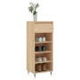 Mueble zapatero madera contrachapada roble Sonoma 40x36x105 cm de , Zapateros y organizadores de calzado - Ref: Foro24-831455...