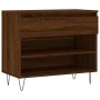 Mueble zapatero madera contrachapada roble marrón 70x36x60 cm de , Zapateros y organizadores de calzado - Ref: Foro24-831443,...