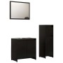 Black engineered wood 3-piece bathroom furniture set by , Bathroom furniture - Ref: Foro24-3056926, Price: 110,69 €, Discount: %