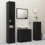 Black engineered wood 3-piece bathroom furniture set by , Bathroom furniture - Ref: Foro24-3056926, Price: 110,69 €, Discount: %