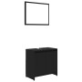 Black engineered wood 3-piece bathroom furniture set by , Bathroom furniture - Ref: Foro24-3056926, Price: 110,69 €, Discount: %