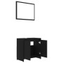 Black engineered wood 3-piece bathroom furniture set by , Bathroom furniture - Ref: Foro24-3056926, Price: 110,69 €, Discount: %