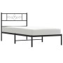 Bed frame with black metal headboard 107x203 cm by , Beds and slatted bases - Ref: Foro24-355263, Price: 66,45 €, Discount: %