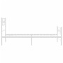 Metal bed frame with headboard and footboard white 107x203 cm by , Beds and slatted bases - Ref: Foro24-355330, Price: 78,26 ...