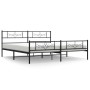 Black metal headboard and footboard bed frame 180x200 cm by , Beds and slatted bases - Ref: Foro24-355289, Price: 111,73 €, D...