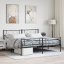 Black metal headboard and footboard bed frame 180x200 cm by , Beds and slatted bases - Ref: Foro24-372299, Price: 112,86 €, D...