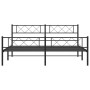 Black metal headboard and footboard bed frame 180x200 cm by , Beds and slatted bases - Ref: Foro24-372299, Price: 112,86 €, D...