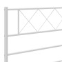 Estructura de cama de metal con cabecero blanco 100x190 cm de , Camas y somieres - Ref: Foro24-372320, Precio: 61,50 €, Descu...