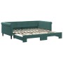 Dark green velvet trundle sofa bed 100x200 cm by , Beds and slatted bases - Ref: Foro24-3197780, Price: 297,78 €, Discount: %