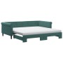 Trundle sofa bed with dark green velvet mattress 100x200 cm by , Beds and slatted bases - Ref: Foro24-3197804, Price: 553,41 ...