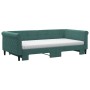 Sofá cama nido con colchón terciopelo verde oscuro 100x200 cm de , Camas y somieres - Ref: Foro24-3197804, Precio: 553,99 €, ...