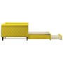 Trundle sofa bed with drawers yellow velvet 100x200 cm by , Beds and slatted bases - Ref: Foro24-3197831, Price: 379,52 €, Di...