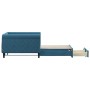 Trundle sofa bed with drawers blue velvet 100x200 cm by , Beds and slatted bases - Ref: Foro24-3197825, Price: 374,29 €, Disc...