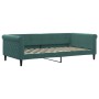 Trundle sofa bed with drawers dark green velvet 100x200 cm by , Beds and slatted bases - Ref: Foro24-3197852, Price: 620,25 €...