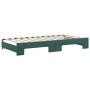 Trundle sofa bed with drawers dark green velvet 100x200 cm by , Beds and slatted bases - Ref: Foro24-3197852, Price: 620,25 €...