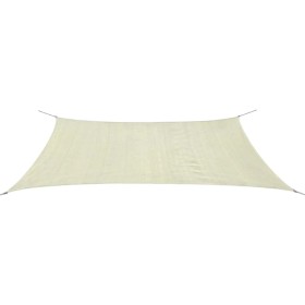 Rectangular HDPE sail awning 4x6 m cream by , Umbrellas - Ref: Foro24-42289, Price: 53,42 €, Discount: %