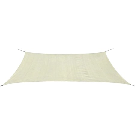 Rectangular HDPE sail awning 4x6 m cream by , Umbrellas - Ref: Foro24-42289, Price: 55,31 €, Discount: %