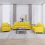 Sofa set with cushions 3 pieces light yellow fabric by , Sofas - Ref: Foro24-3201263, Price: 651,57 €, Discount: %