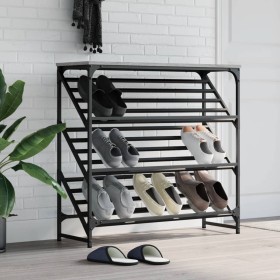 Sonoma gray engineered wood shoe rack cabinet 90x30x85 cm by , Shoe racks and shoe organizers - Ref: Foro24-833431, Price: 59...