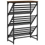 Smoked oak engineered wood shoe rack cabinet 60x30x85 cm by , Shoe racks and shoe organizers - Ref: Foro24-833425, Price: 34,...