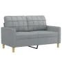 Sofagarnitur mit Kissen 3-teilig aus hellgrauem Stoff von , Sofas - Ref: Foro24-3201282, Preis: 420,79 €, Rabatt: %