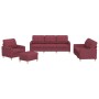 Sofagarnitur mit Kissen 4-teilig aus rotem Stoff von , Sofas - Ref: Foro24-3201256, Preis: 697,99 €, Rabatt: %