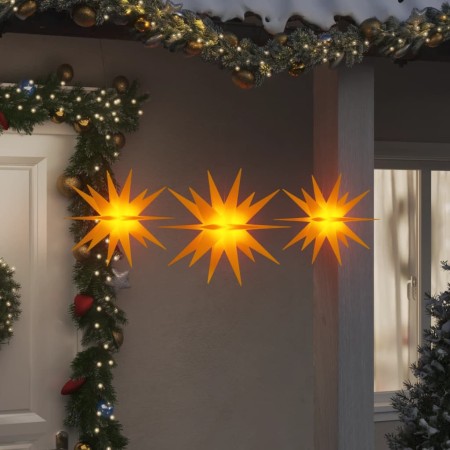 Folding LED Christmas lamps 3 units yellow by , Christmas lights - Ref: Foro24-356198, Price: 27,37 €, Discount: %