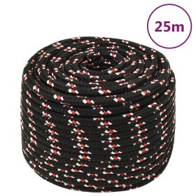 Black polypropylene boat rope 12 mm 25 m by , Ropes and metal cords - Ref: Foro24-152352, Price: 21,82 €, Discount: %