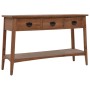 Mesa consola de madera de abeto maciza marrón 126x40x77,5 cm de , Mesas auxiliares - Ref: Foro24-246122, Precio: 195,90 €, De...