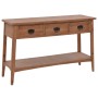 Mesa consola de madera de abeto maciza marrón 126x40x77,5 cm de , Mesas auxiliares - Ref: Foro24-246122, Precio: 195,90 €, De...