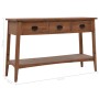 Mesa consola de madera de abeto maciza marrón 126x40x77,5 cm de , Mesas auxiliares - Ref: Foro24-246122, Precio: 195,90 €, De...