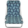 Folding loungers 2 units steel and leaf print fabric by , Loungers - Ref: Foro24-310346, Price: 84,76 €, Discount: %