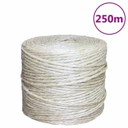 100% sisal rope 4 mm 250 m by , Ropes and metal cords - Ref: Foro24-155010, Price: 32,29 €, Discount: %