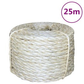 100% sisal rope 6 mm 25 m by , Ropes and metal cords - Ref: Foro24-155012, Price: 11,99 €, Discount: %