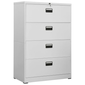 Hellgrauer Aktenschrank aus Stahl, 90 x 46 x 134 cm von , Aktenschränke - Ref: Foro24-336295, Preis: 437,99 €, Rabatt: %