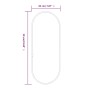 Silver oval wall mirror 50x20 cm by , Mirrors - Ref: Foro24-348189, Price: 23,50 €, Discount: %