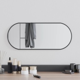 Black oval wall mirror 60x25 cm by , Mirrors - Ref: Foro24-348204, Price: 26,99 €, Discount: %