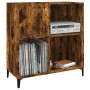 Scheibenschrank aus geräuchertem Eichensperrholz, 84,5 x 38 x 89 cm von , CD- und DVD-Speicher - Ref: Foro24-832002, Preis: 8...