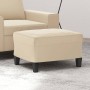 Cream microfiber fabric footrest 60x50x41 cm by , Ottomans - Ref: Foro24-349345, Price: 62,99 €, Discount: %